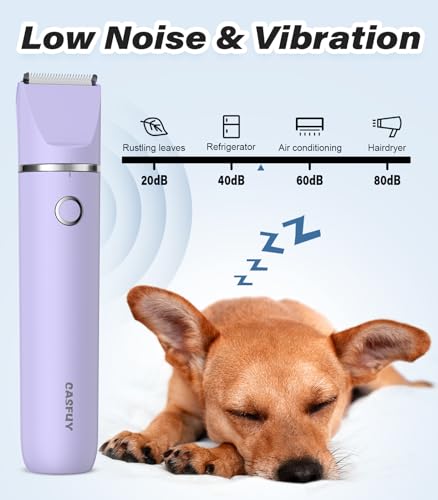 Cordless Dog Paw Trimmer with Low Noise Clippers