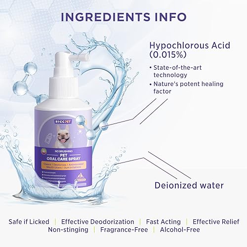 Pet Dental Care Spray for Bad Breath Relief