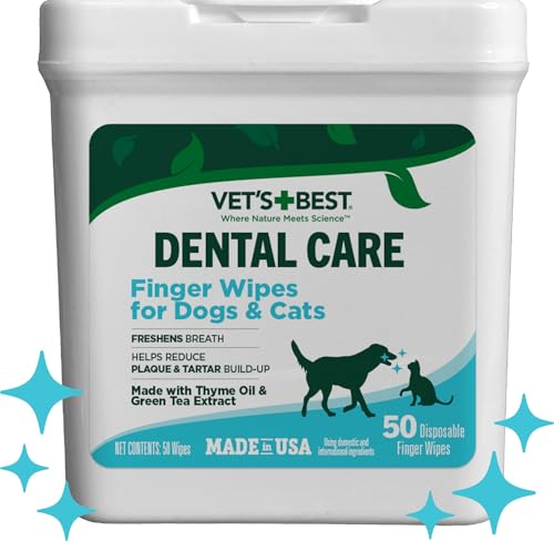 Vet's Best Dental Care Finger Wipes for Pets