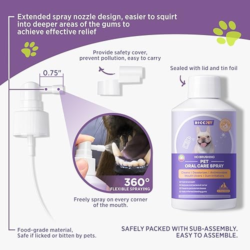 Pet Dental Care Spray for Bad Breath Relief