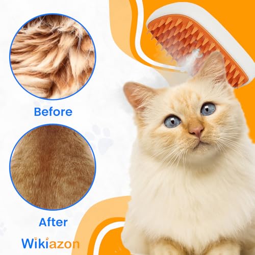 4-in-1 Cat Steam Brush & Grooming Comb