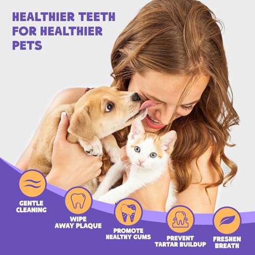 Pet Teeth Cleaning Wipes for Dogs and Cats