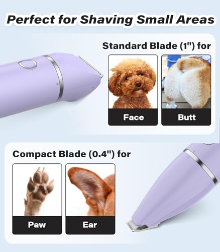 Cordless Dog Paw Trimmer with Low Noise Clippers