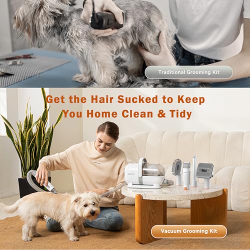 Dog Grooming Kit with Vacuum and Clippers