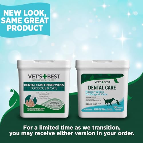 Vet's Best Dental Care Finger Wipes for Pets