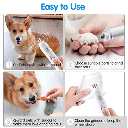 Rechargeable 2-Speed Dog Nail Grinder Tool