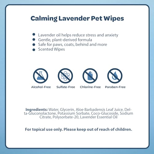 Plant-Based Pet Grooming Wipes for Dogs & Cats