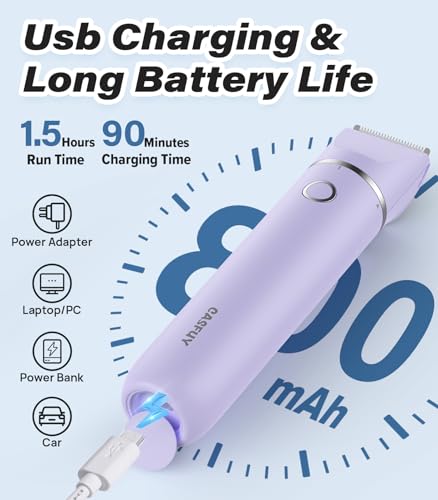 Cordless Dog Paw Trimmer with Low Noise Clippers