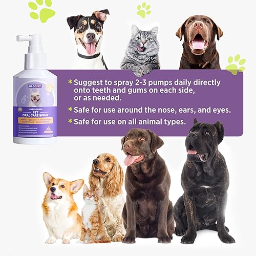 Pet Dental Care Spray for Bad Breath Relief