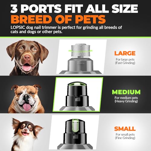 Quiet Rechargeable Dog Nail Grinder with LED Lights