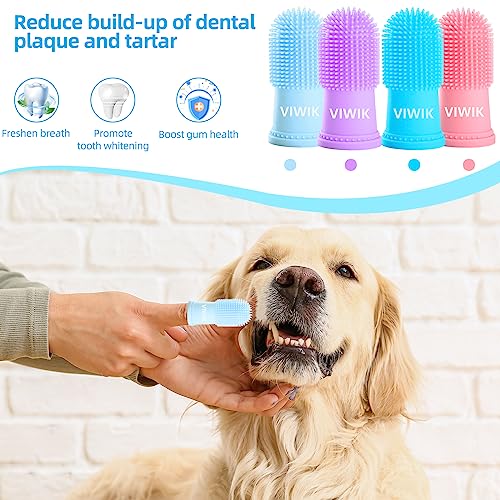 4-Pack Dog Toothbrush and Pet Dental Care Kit