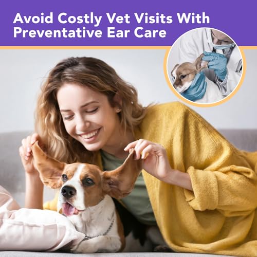 HICC PET Ear Wipes for Dogs & Cats - 50 Count