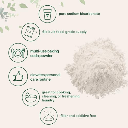 Organic Pure Baking Soda Powder - 6lbs