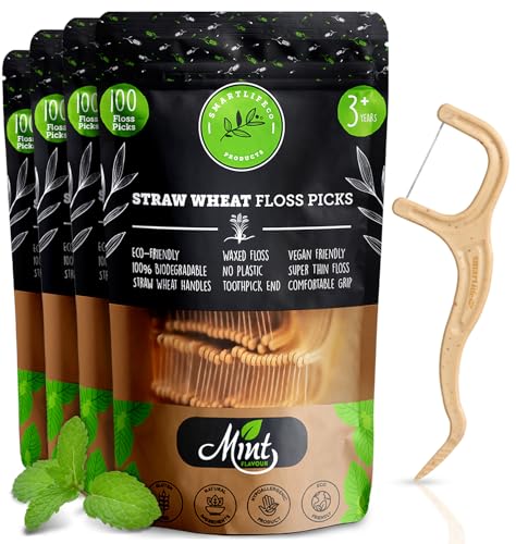 Biodegradable Dental Floss Picks - Eco-Friendly 400ct