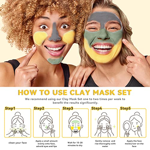 Organic Turmeric & Green Tea Clay Mask Set