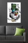 Minecraft Chicken Jockey Wall Poster - Metro Art