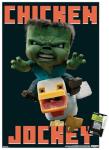 Minecraft Chicken Jockey Wall Poster with Push Pins