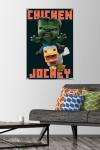 Minecraft Chicken Jockey Wall Poster with Push Pins