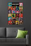 Minecraft Movie Grid Wall Poster - Unframed 34x22.4
