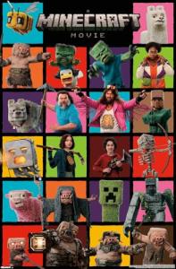 Minecraft Movie Grid Wall Poster - Unframed 34x22