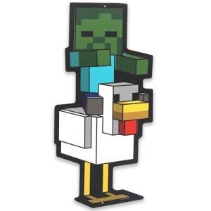 Minecraft Zombie Chicken Metal Wall Art - Fun Decor