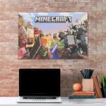 Minecraft Battle Scene Canvas Wall Art Decor