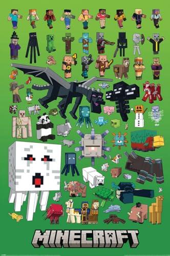 Minecraft Character Montage Gaming Poster - 24x36