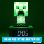 Paladone Minecraft Creeper Icon Alarm Clock - Creeper Glow Mode - Battery Powered - Kids Alarm Clock for Boys