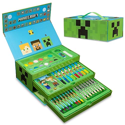Minecraft Kids Art Set: 40+ Creative Supplies