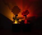 Minecraft Flower Pot Mood Lights - Set of 2