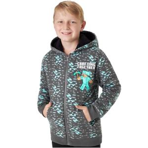 Minecraft Creeper Zip Up Hoodie for Boys
