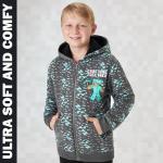 Minecraft Creeper Zip Up Hoodie for Boys