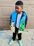 Minecraft Boys Steve Creeper Zip Up Jacket 7-8