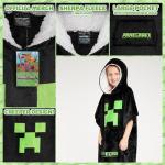 Minecraft Fleece Hoodie Blanket for Kids & Teens
