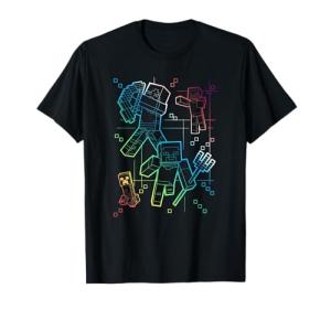 Minecraft Rainbow Collage Group Shot T-Shirt