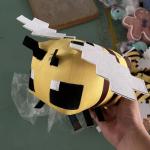 Kawaii Yellow Bee Plush Toy for Minecraft Fans