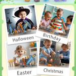 Magnetic Building Blocks Set with Figures for Kids