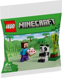 LEGO Minecraft Steve with Baby Panda Set