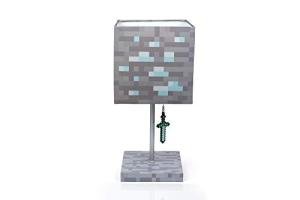 Minecraft Diamond Ore Block LED Lamp with Sword
