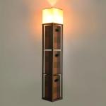 Minecraft Brownstone Torch Floor Lamp with Storage Bins