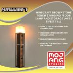 Minecraft Brownstone Torch Floor Lamp with Storage Bins