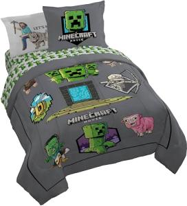 Minecraft Movie Kids Comforter Set with Sheets