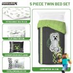 Jay Franco Minecraft Creeper Twin Bedding Set