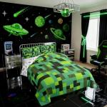 Pixel Grid Miners Full Bed Comforter Set