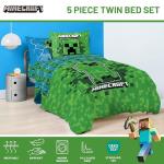 Minecraft Creeper Kids Comforter Set with Sheets