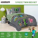 Minecraft Kids Comforter Set with Sheets and Pillow Covers
