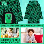 Cozy Minecraft Blanket Hoodie for Kids & Teens