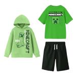 Minecraft 3-Piece Boy Hoodie, Tee, and Shorts Set