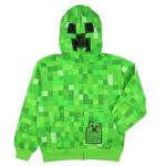 Minecraft Creeper Allover Design Kids Full-Zip Hoodie