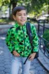 Minecraft Creeper Fleece Zip Jacket for Kids 7-8